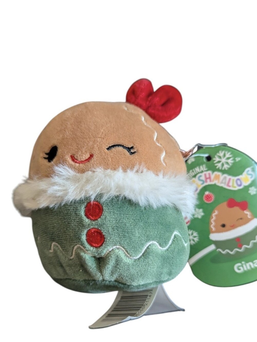 Squishmallows Gina Gingerbread  4" NWT